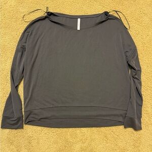 Fabletics Gray off shoulder Top